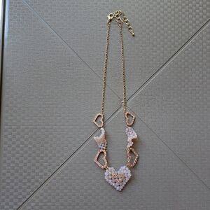 New pink heart necklace